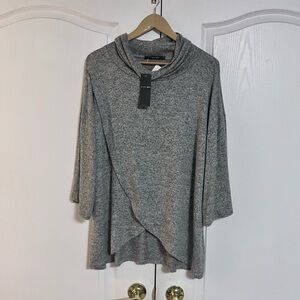 NWT Elegant Grey Cowl Neck Sweater